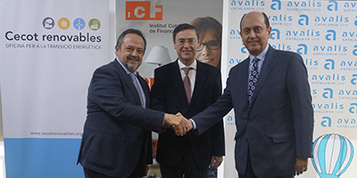 L’ICF, Avalis i la Cecot signen un conveni per promoure el finançament de projectes de transició energètica